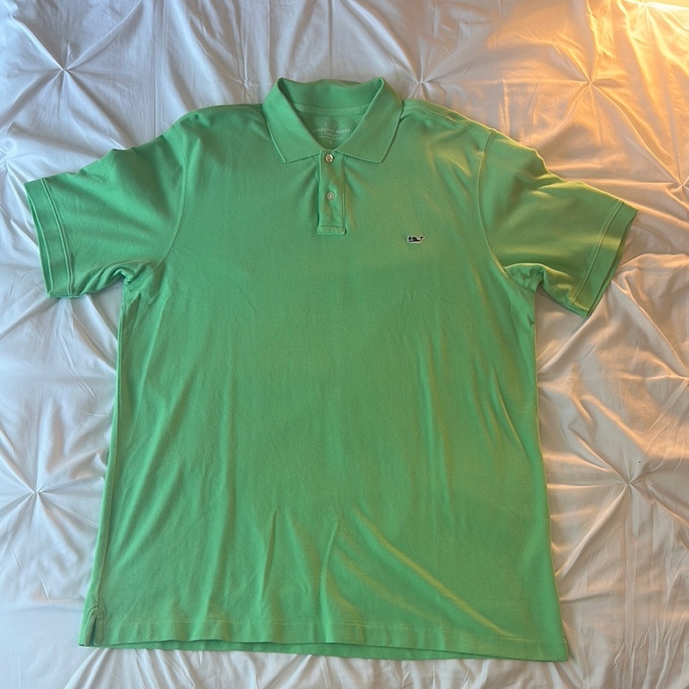 Vineyard Vines Green Polo Shirt Classic Style - Picture 3 of 5